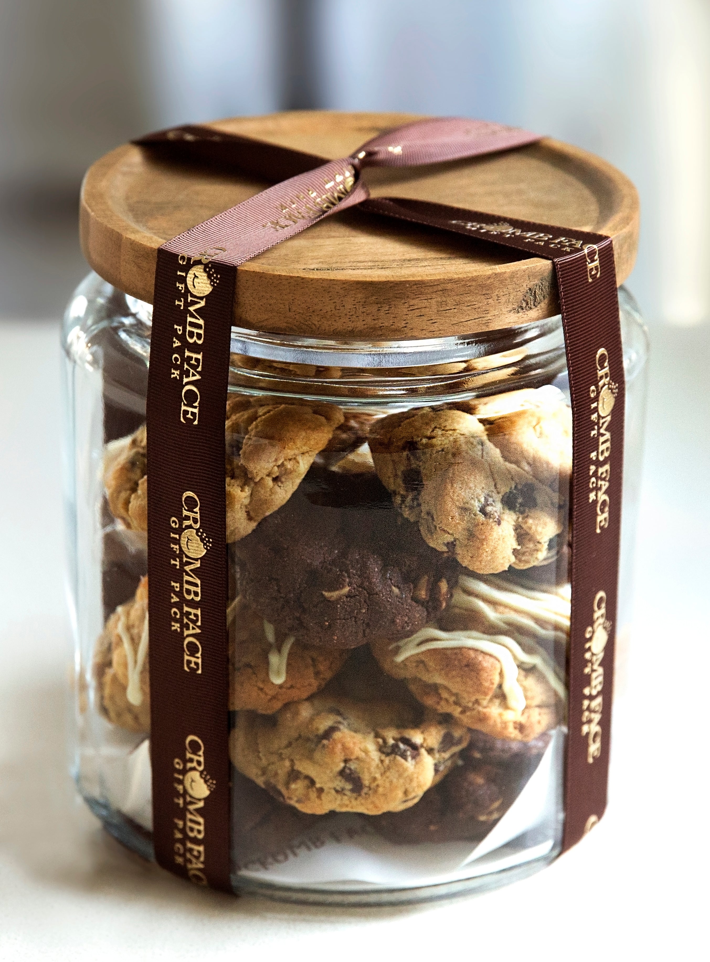 Large Glass Cookie Jar Display