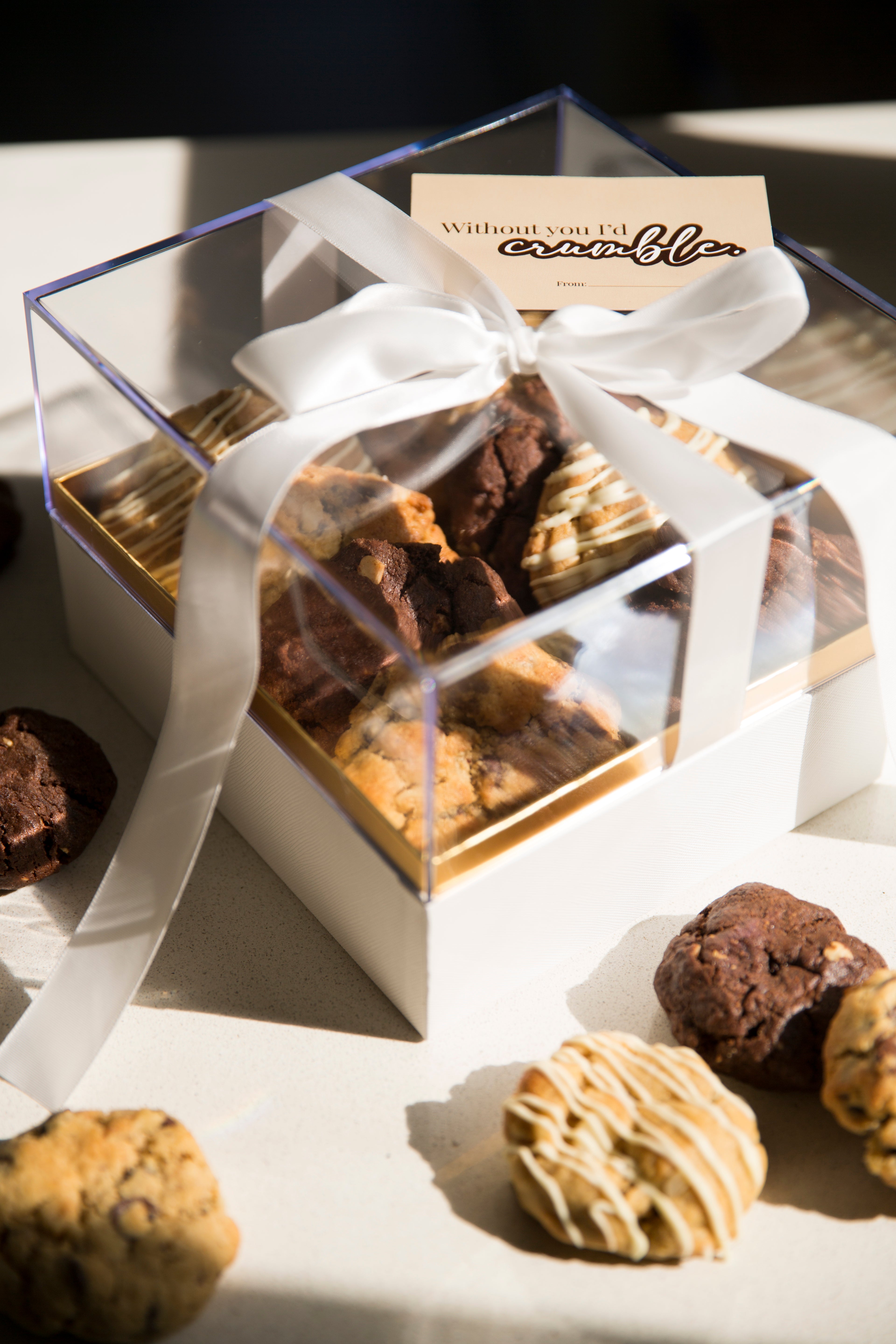 Gift - Premium Acrylic White & Gold Box